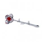 Long Stem Red Crystal Rose, 8 in.