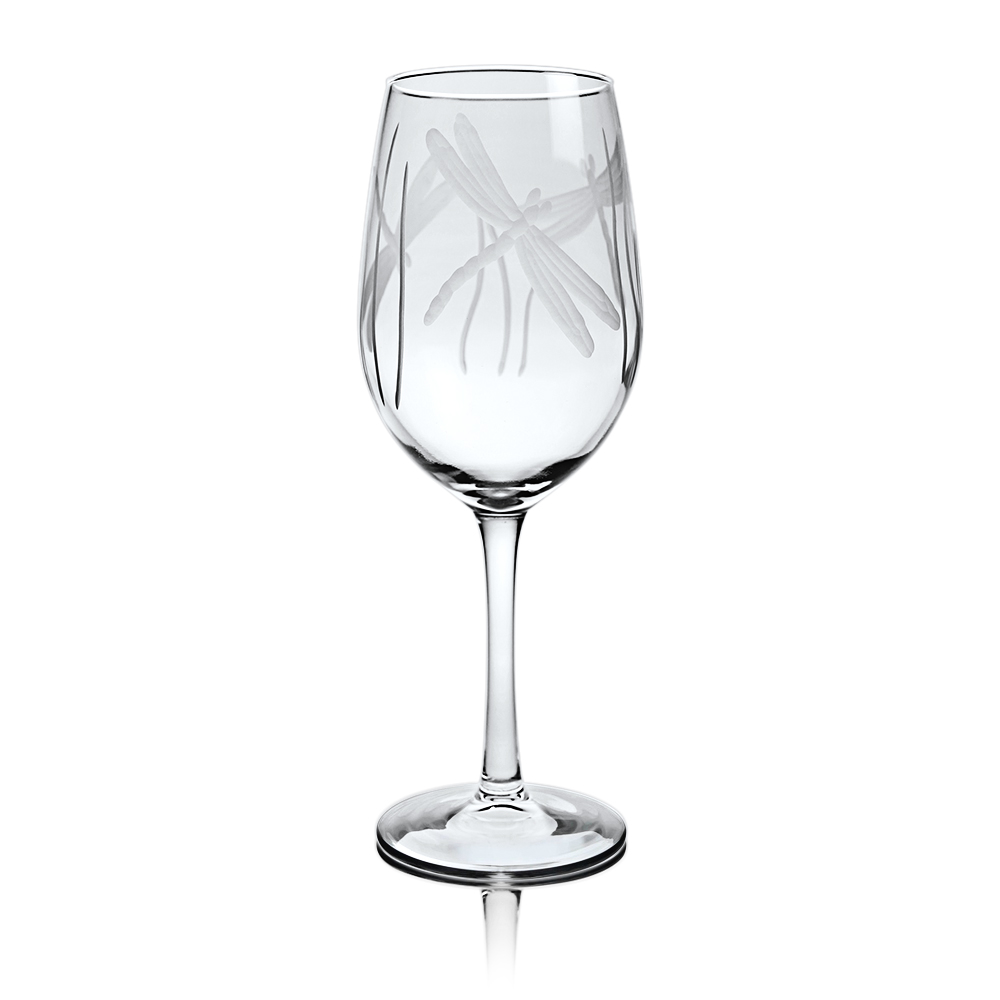 Rolf Glass Dragonfly White Wine Glasses 12oz.