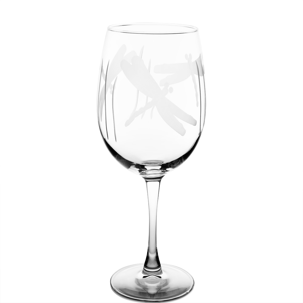 Rolf Glass Etched Dragonfly All Purpose Wine Glasses AllThingsCrystal