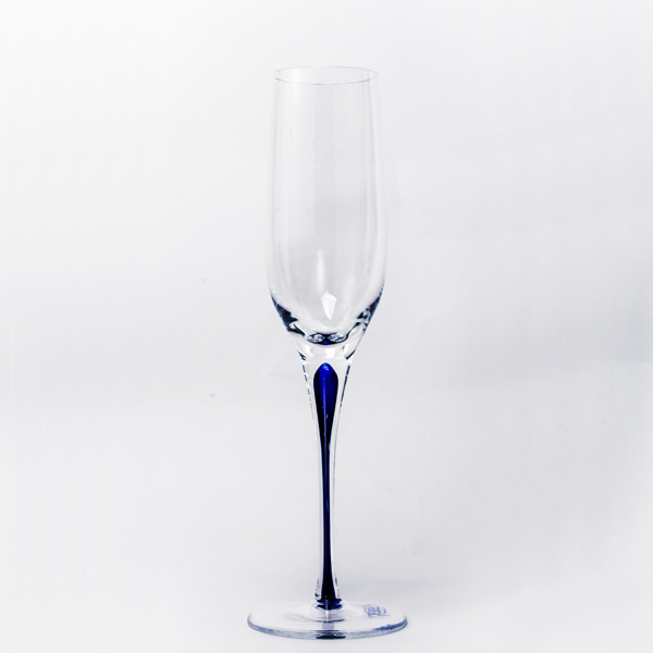 Blue Stem Champagne Toasting Flutes 10 oz. AllThingsCrystal