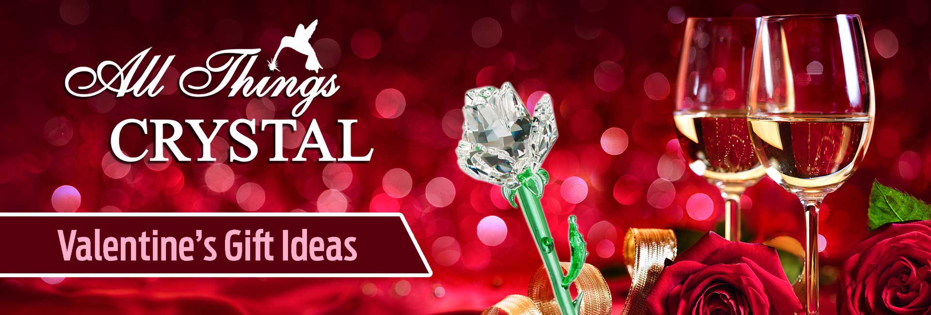 Valentines Day Figurines and Gifts for your sweetheart at AllThingsCrystal.com. Crystal animal figurines with hearts. Hanging Crystal Heart Prisms. Crystal heart jewelry pendents and more