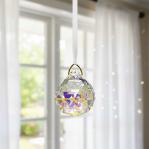 Hanging Aurora Borealis Crystal Ball Prism 1.6 inches-40mm created by Asfour Crystal, Egypt.