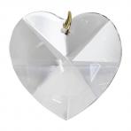 Hanging Crystal Heart Prism Pendant  1 inch