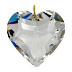 Feng Shui Hanging Puffed Crystal Heart 1.8 inches