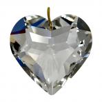 Feng Shui Hanging Puffed Crystal Heart 1.78 inches