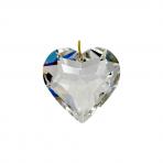 Feng Shui Hanging Puffed Crystal Heart 1.8 inches