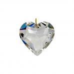 Feng Shui Hanging Puffed Crystal Heart 1.8 inches