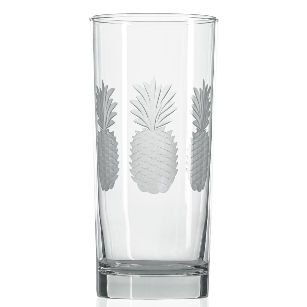 Pineapple Highball Glasses 15 oz. Set of 4 by Rolf Glass