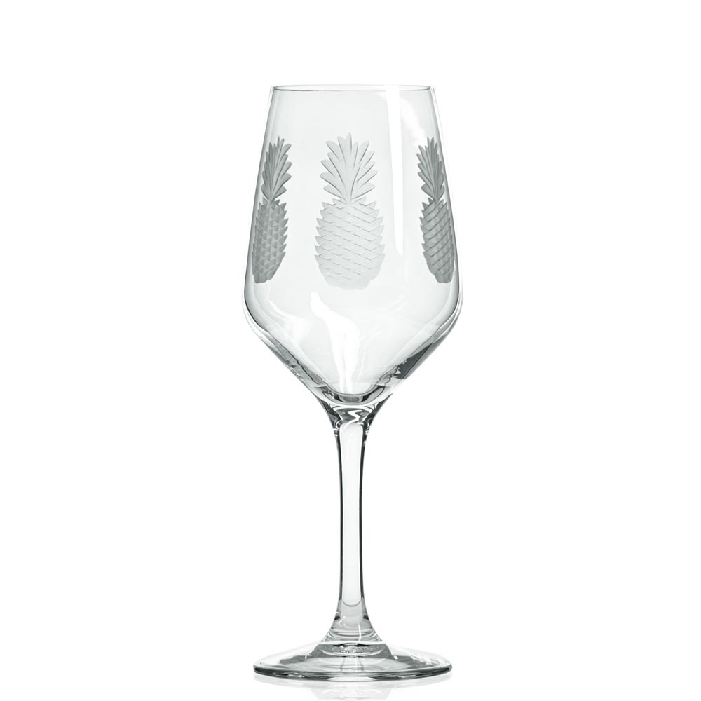 Pineapple White Wine Glasses 10.75 oz. Set of 4 b Rolf Glass