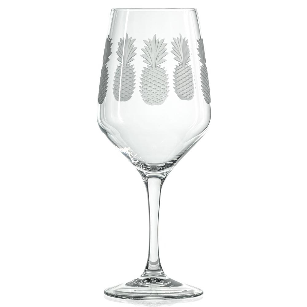 Pineapple Red Wine Glasses 19.5 oz. Set of 4 by Rolf Glass