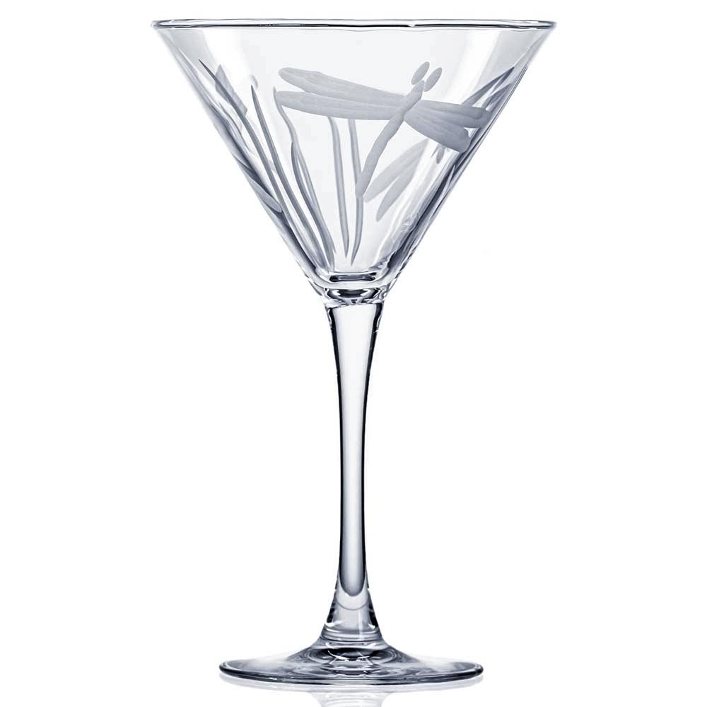 Rolf Glass Dragonfly Martini Glasses 10 oz