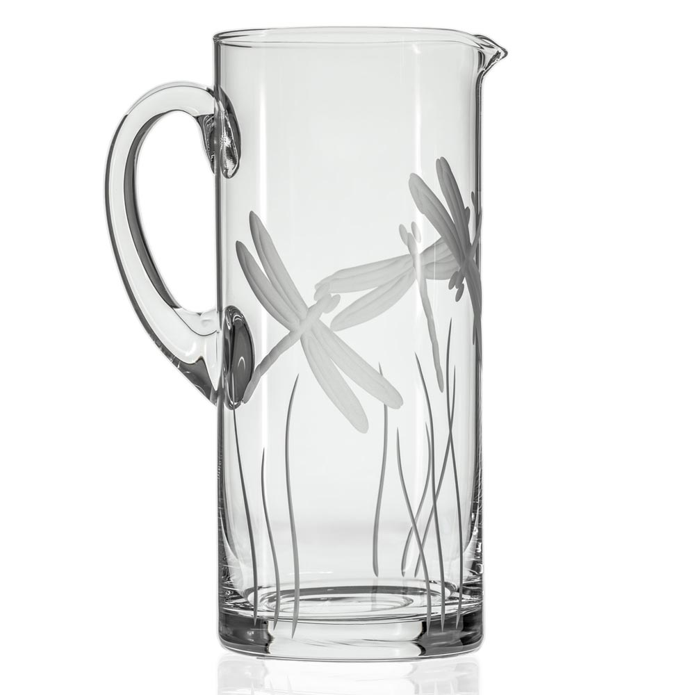 Dragonfly Engraved Ice Tea Pitcher 44 oz. by Rolf Glass