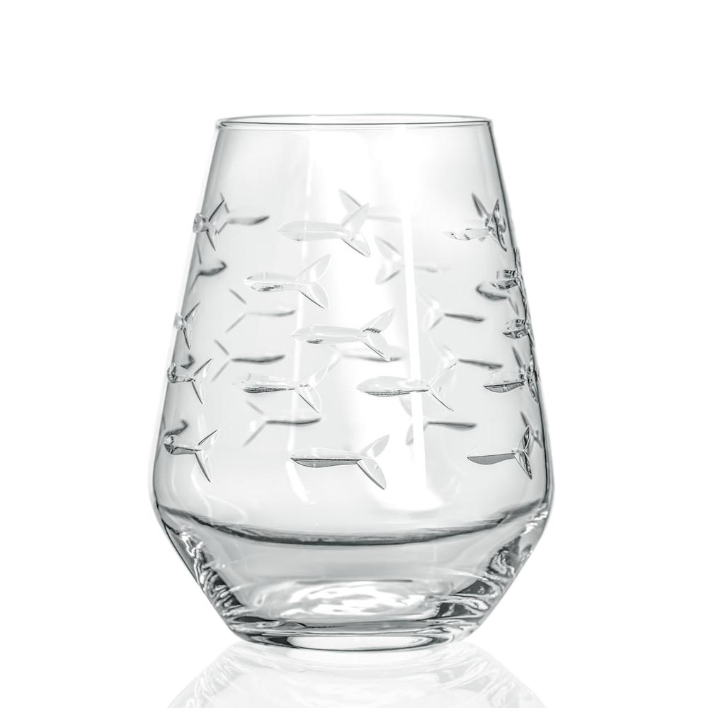 School of Fish 10oz Martini Cocktail Glass, Set of 4