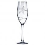 Starfish Etched Champagne Flutes By Rolf Glass 8 oz.