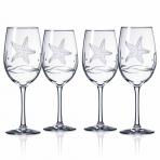 Rolf Glass Starfish Red Wine Glasses Set of 4 18 oz. Starfish All Purpose Glassware