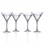 Palm Tree Martini Glasses 10 oz. Set of 4 by Rolf Glass