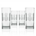 Pineapple Highball Glasses 15 oz. Set of 4 by Rolf Glass