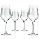 Pineapple White Wine Glasses 10.75 oz. Set of 4 b Rolf Glass