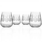 Pineapple Stemless Wine Glasses 15.75 oz. Set of 4 by Rolf Glass