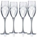 Dragonfly Champagne Flutes 8 oz. Set of 4 by Rolf Glass