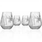 Dragonfly Stemless Wine Glasses 18 oz. Set of 4 by Rolf Glass