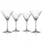 School of Fish Martini Glasses 10 oz. Set of 4 by Rolf Glass