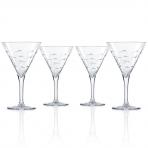 School of Fish Martini Glasses 8 oz. Set of 4 by Rolf Glass