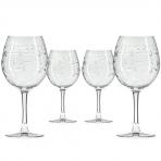 Rolf Glass School of Fish Balloon Wine Glasses 18 oz. (Set of 4)