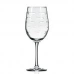School of Fish White Wine Glasses 12 oz. Set of 4 by Rolf Glass