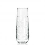 School of Fish Stemless Champagne Flutes 8 oz. Set of 4 by Rolf Glass