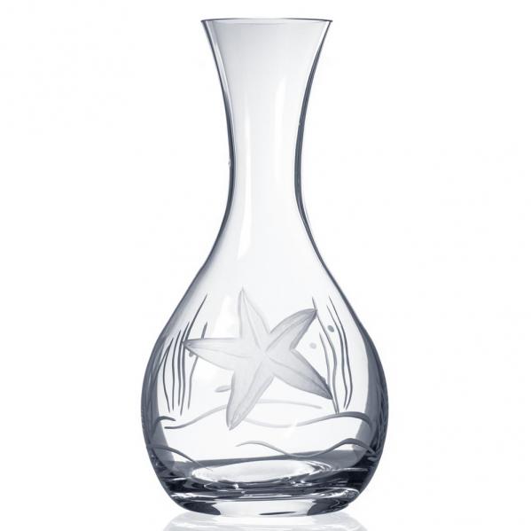 Rolf Glass Starfish Glass Wine Decanter 42 oz. Starfish Wine Carafe