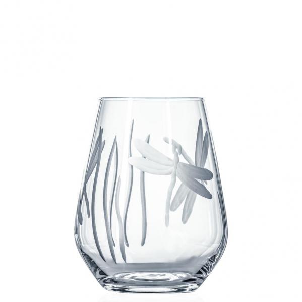 Dragonfly Stemless Wine Glasses 18 oz. Set of 4 by Rolf Glass