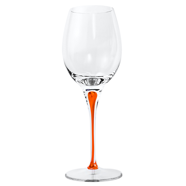 Orange Stem Crystal Red Wine Glasses 22 oz (Set of 2)