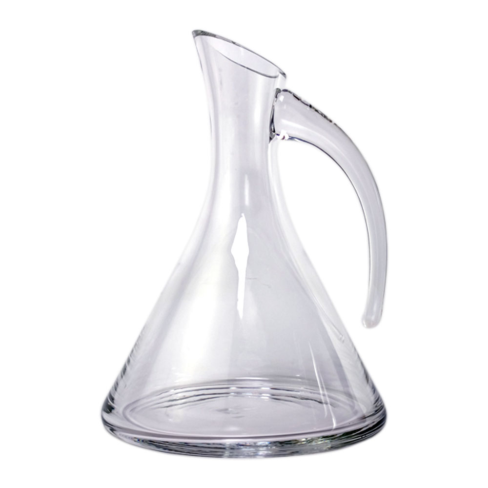 Romanian Crystal Pinnacle Wine Decanter with handle 56 oz.