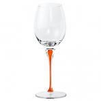 Orange Stem Crystal Red Wine Glasses 22 oz (Set of 2)