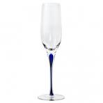 Blue Stem Crystal Champagne Flutes 7 oz (Set of 2)