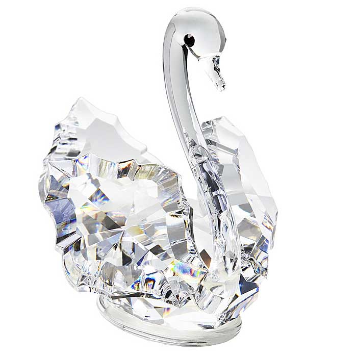 Preciosa Crystal Swan Figurine - 1.7 inches