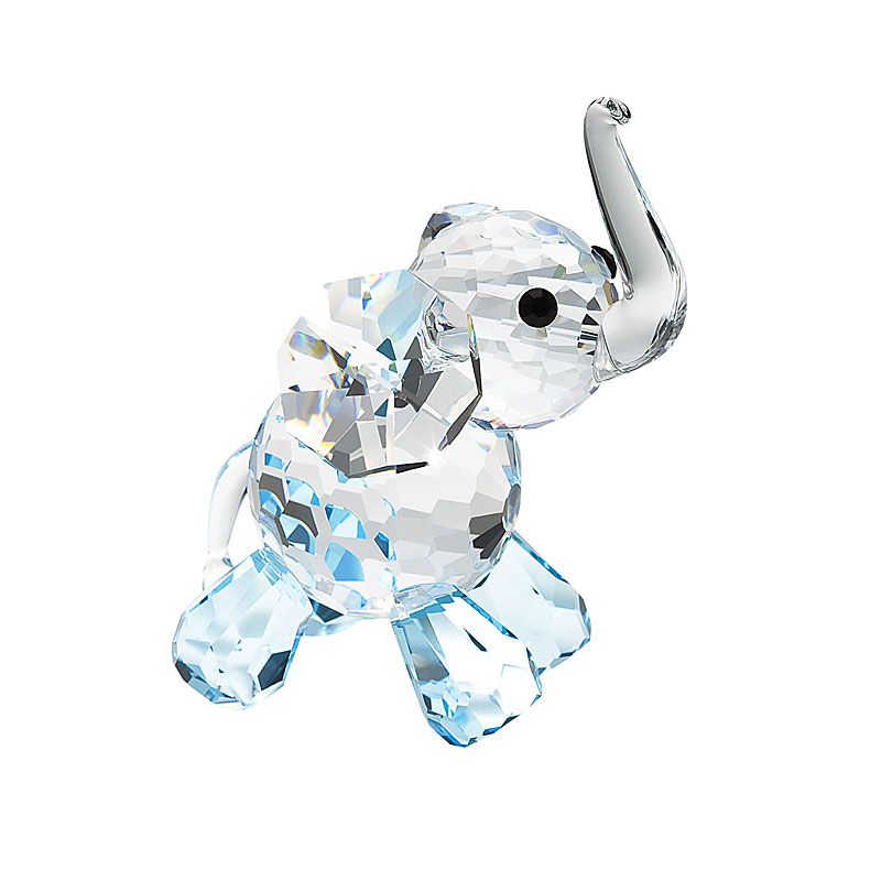 Preciosa Blue Crystal Lucky Elephant Figurine