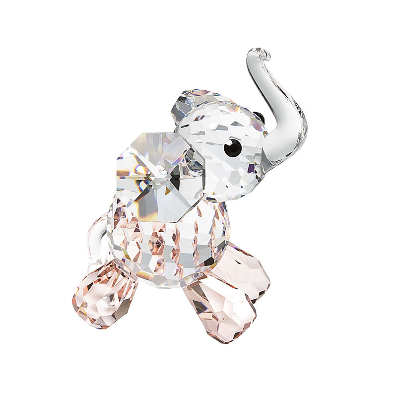 Preciosa Pink Crystal Lucky Elephant Figurine