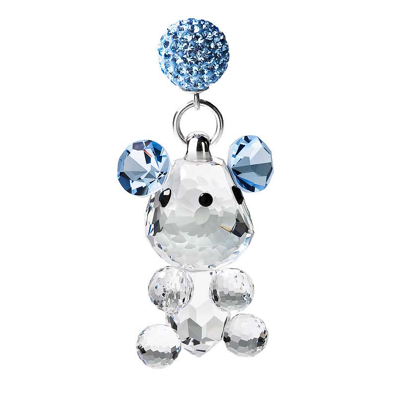 Preciosa Crystal Dangling Mouse Figurine with Magnet