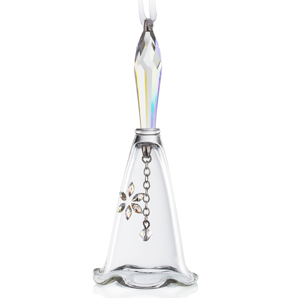 Preciosa Hanging Crystal Bell with Amber Star