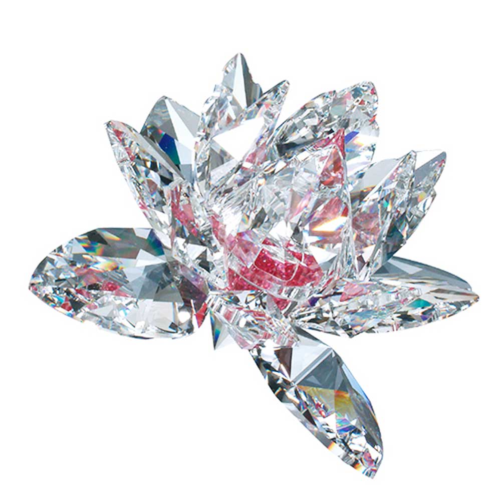 Preciosa Crystal Lotus Flower with Pink Center