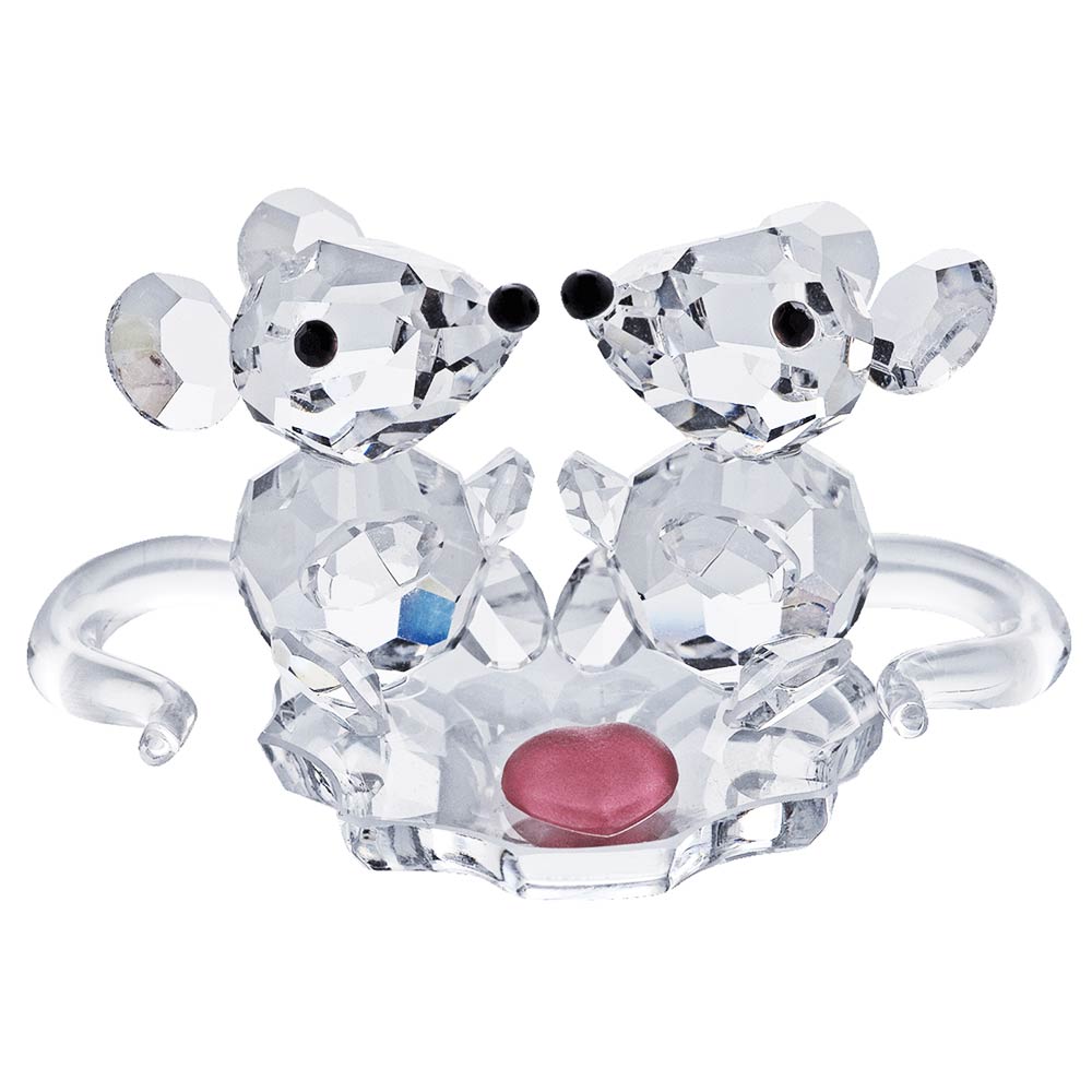 Preciosa Crystal Sweet Twosome Mice in Love Figurine