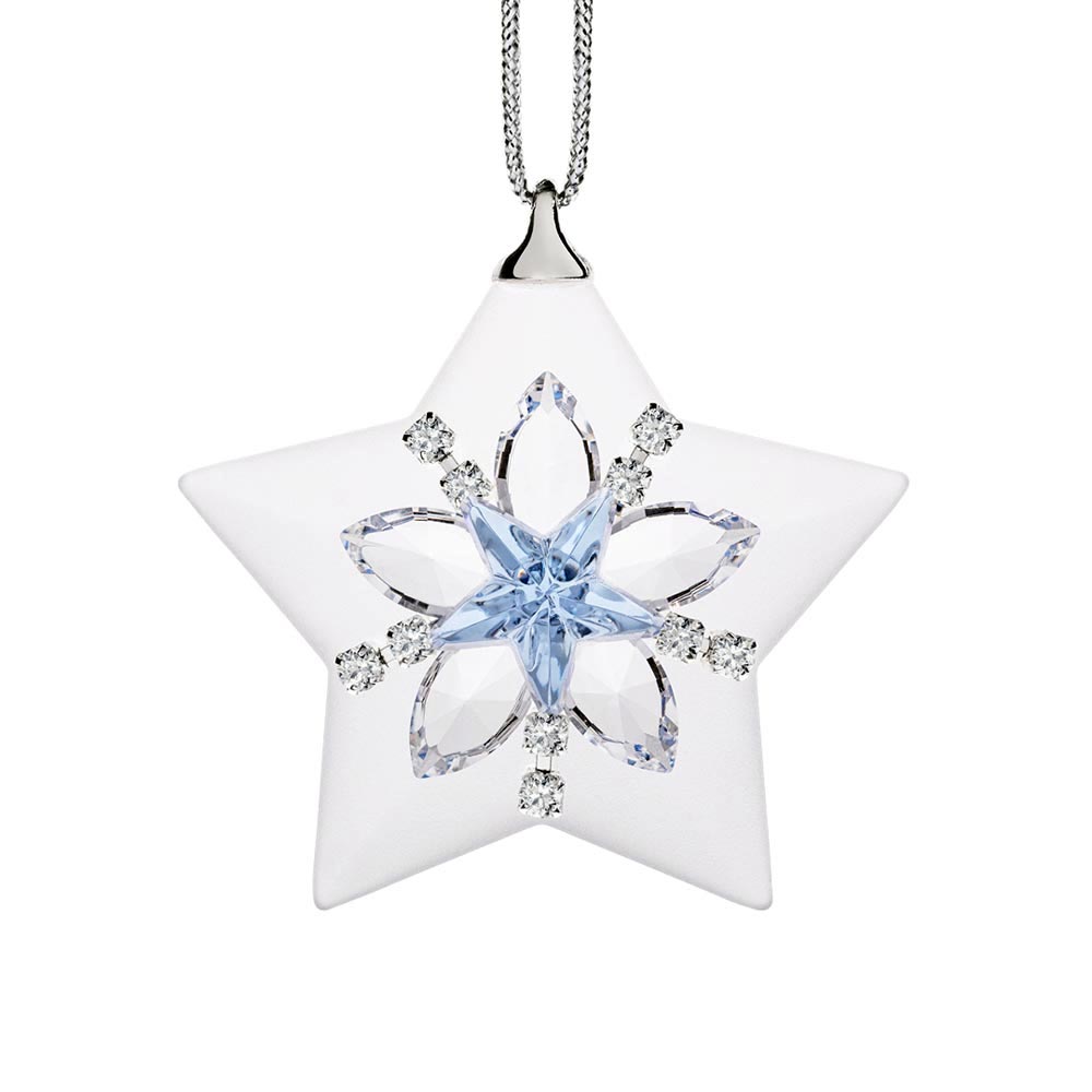 Preciosa Crystal Frosted Star Christmas Tree Ornament