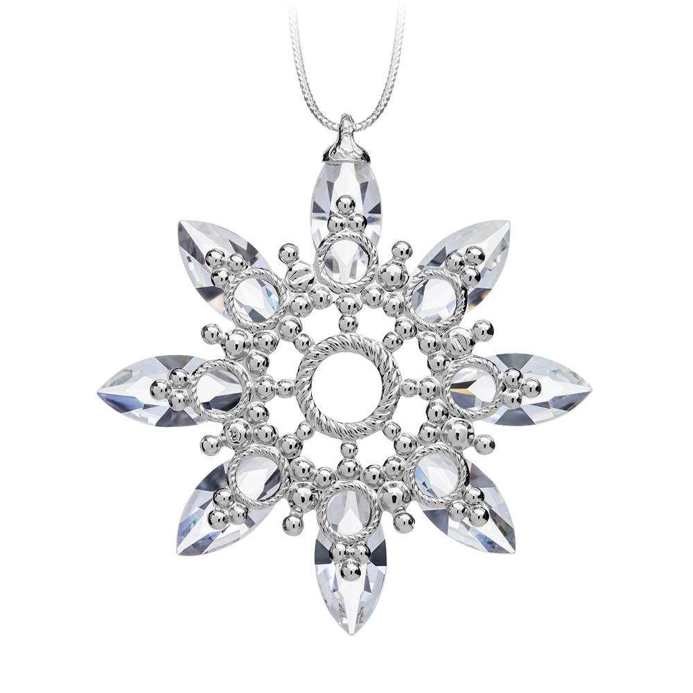 Crystal Christmas Snowburst Ornament 2.0 inches by preciosa, Czech Crystal