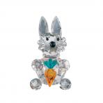 Preciosa Crystal Hare with Carrot Figurine