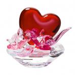 Preciosa Crystal Valentine Heart with Flowers