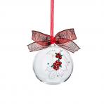 Preciosa-Crystal Ball Ornament with Holly Design