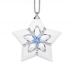 Preciosa Crystal Frosted Star Christmas Tree Ornament