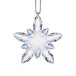 Preciosa Crystal Frosted Snowflake Christmas Tree Ornament